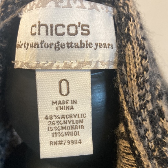 Chicos Long Sweater Cardigan Size 0 - Picture 4 of 4